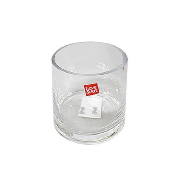 에이치플러스몰 투명 원형 유리화병 유리꽃병 약8x8cm(WC70435)