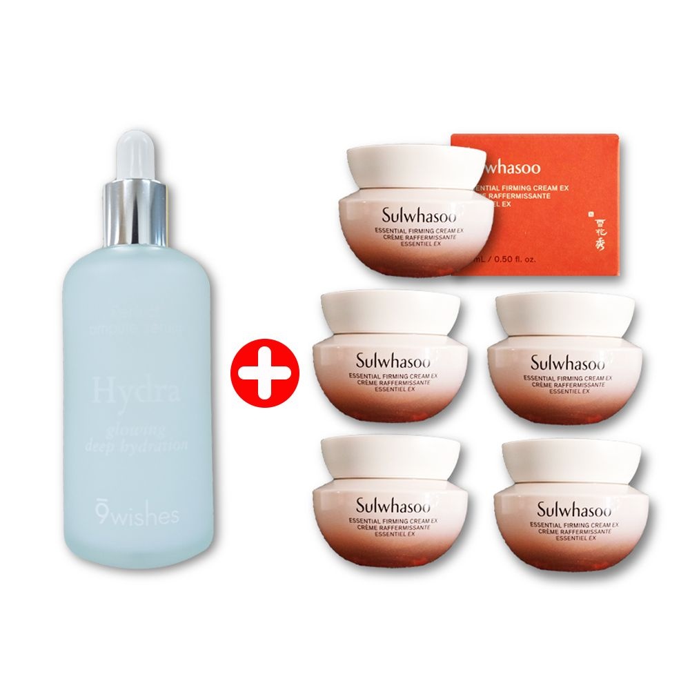나인위시스 하이드라 앰플II 80ml+설화수 탄력크림 EX 75ml(15ml x 5개)