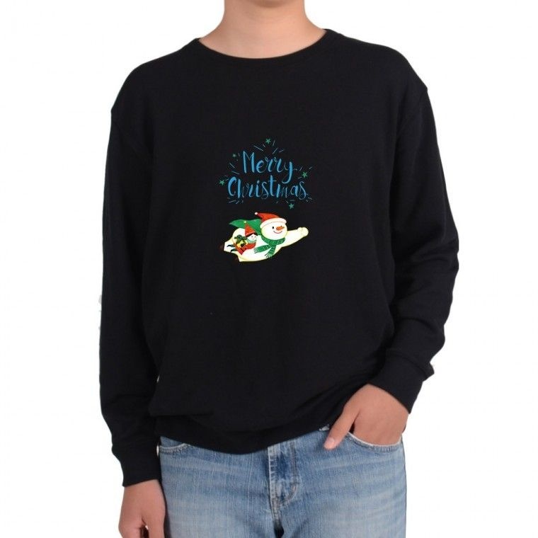 톰스외 기모 맨투맨 메리크리스마스 성탄절 날으는 눈사람 산타모자 추가 글자디자인 무료