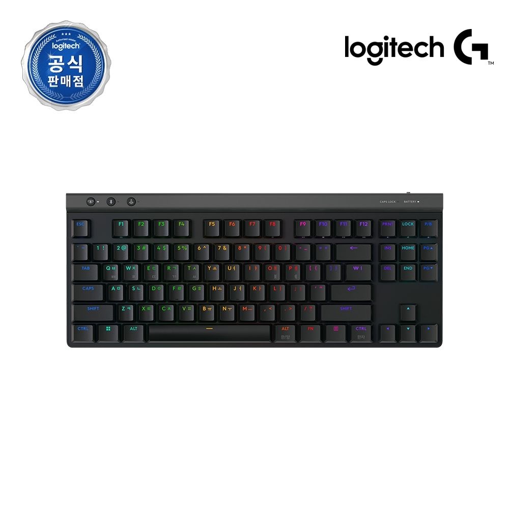 로지텍코리아 공식 G515 LIGHTSPEED TKL 무선 게이밍 키보드 블랙, 적축
