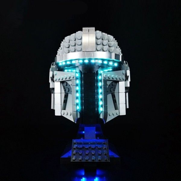 75328용 LYBMTWF LED 조명, 만달로리안 헬멧 모델과 호환