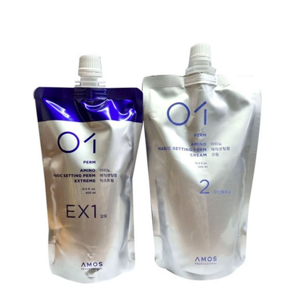 아모스프로페셔널 아모스 아미노 매직 셋팅펌 익스트림 (강모)400ml+크림 500ml