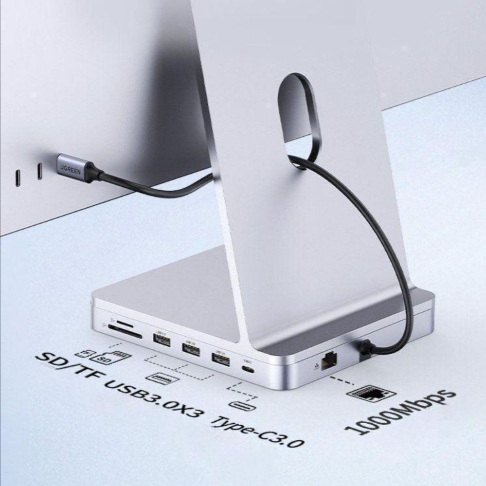 [해외] 아이맥 M1 M2 M3 M4 USB허브 TypeC 어댑터 데스크탑 확장 브래킷 받침대