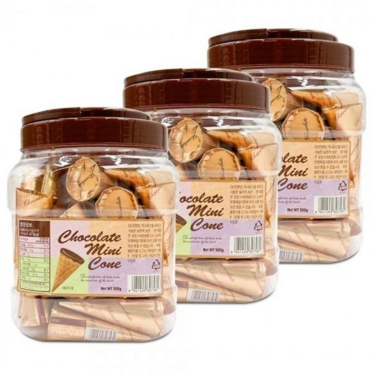 MBR협력 간식 초코과자 초코콘 어린이간식 미니콘 방과후학교 1통(50개입)x3개 어린이집