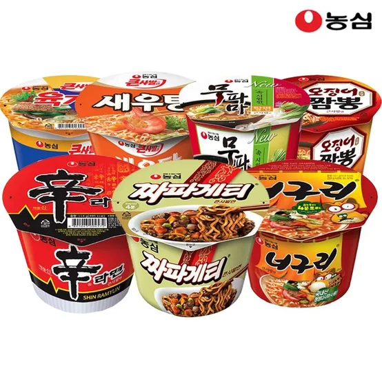 농심 큰사발10종16개 4+4+4+4 골라담기[신라면/새우탕/튀김우동/짜파게티/너구리/무파마/오징어짬뽕]