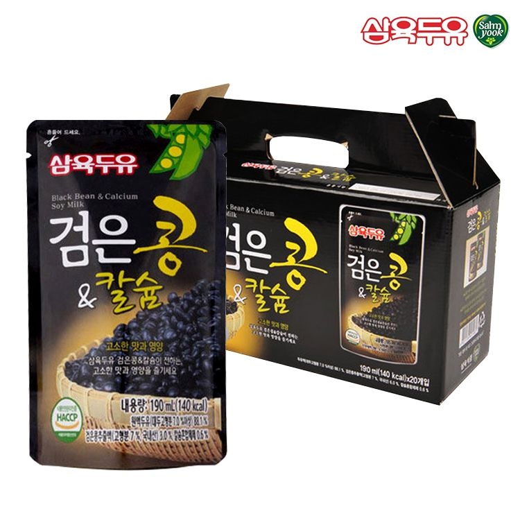 [오늘출발] 삼육두유 검은콩 칼슘 파우치 두유 190ml