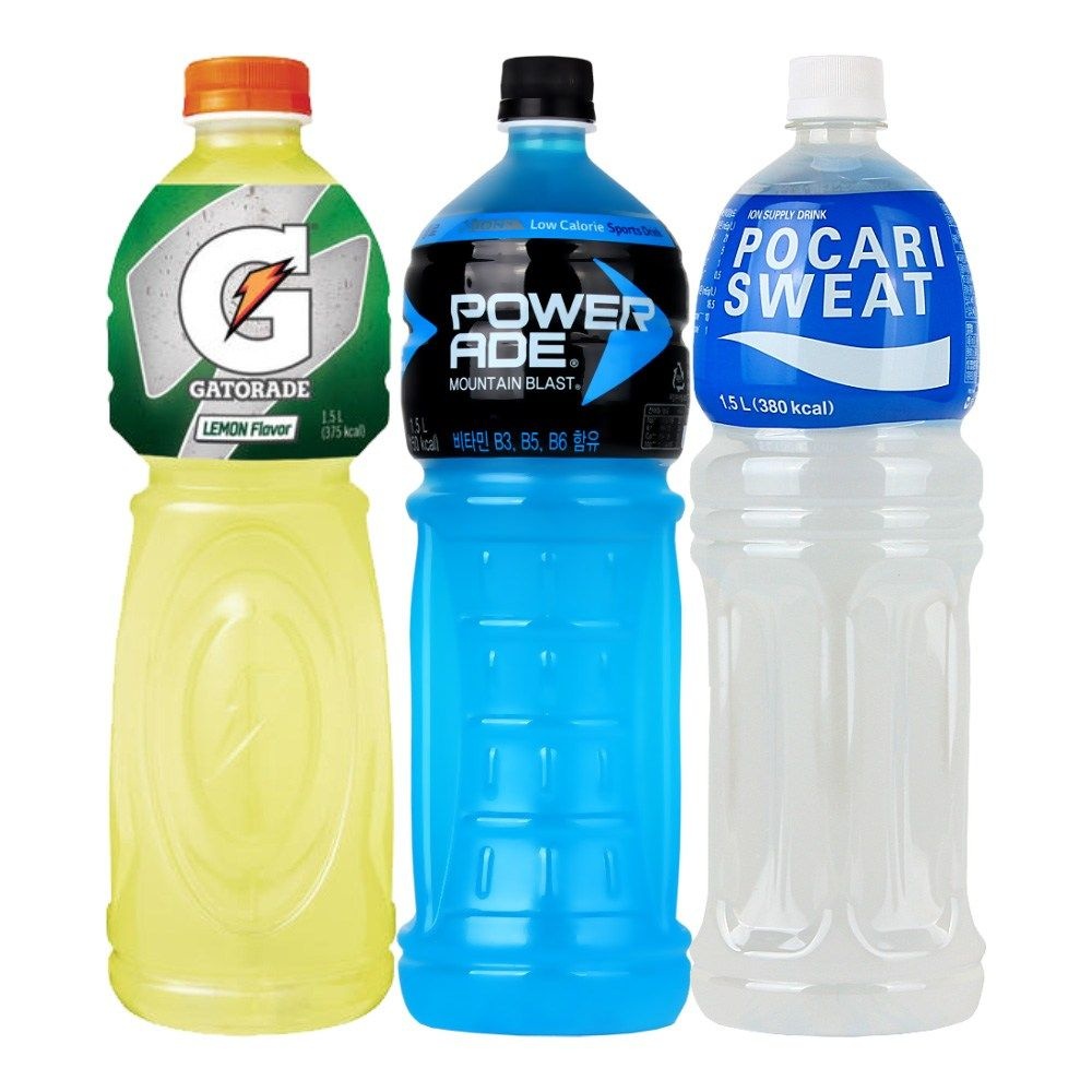 포카리스웨트 1.5L 2개 + 파워에이드 1.5L 2개 + 게토레이 1.5L 2개 / 총 6페트