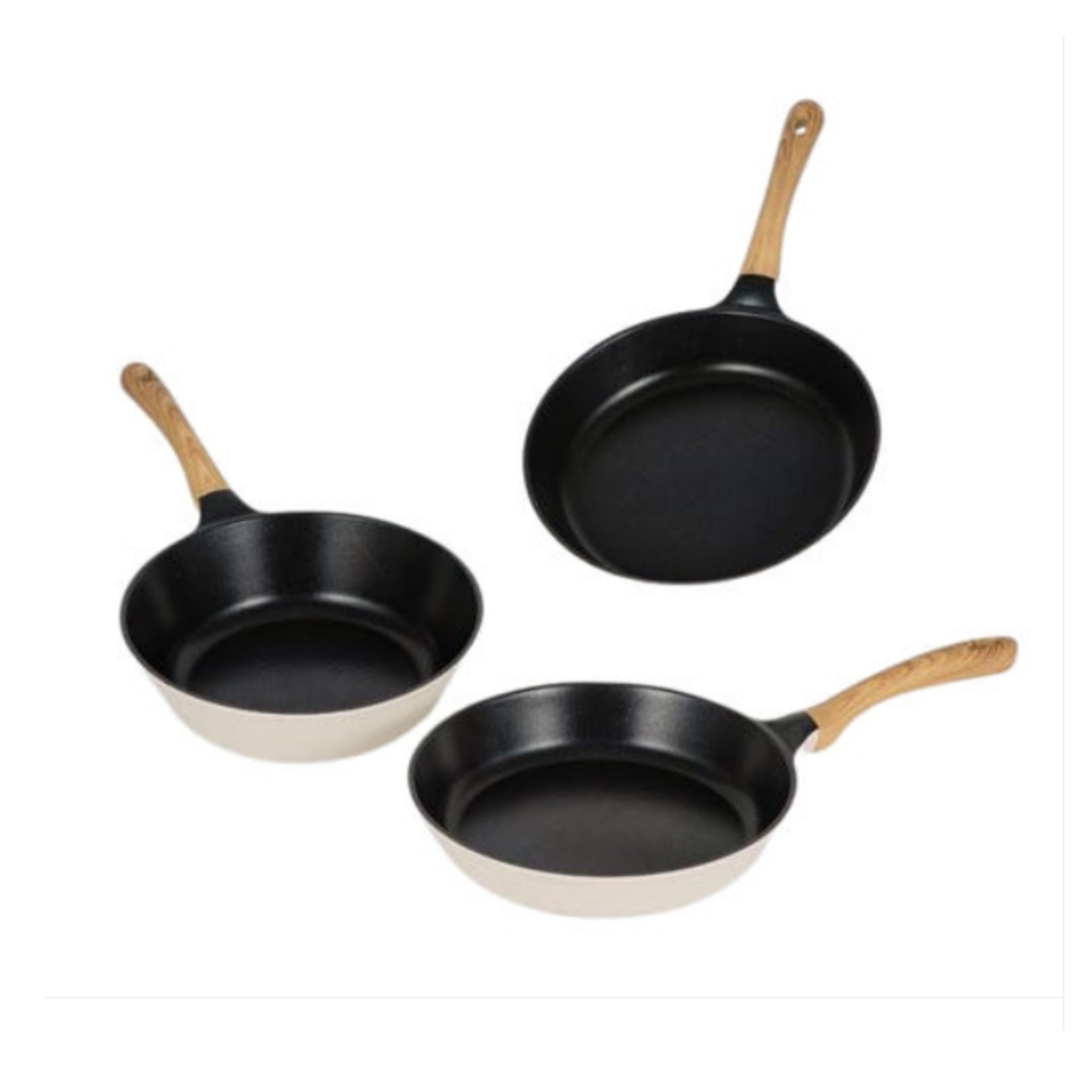 [오늘출발] 에코라믹 IH 슬림 프라이팬 3종세트(28cm 프라이팬2개, 궁중팬1개)