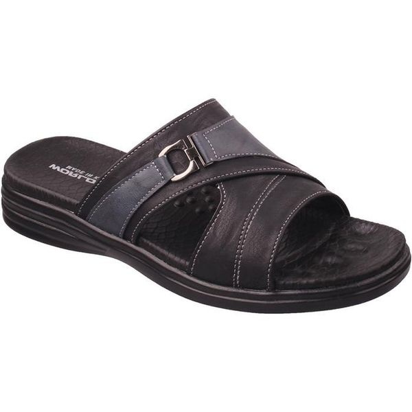 [월드컵]남성 고급가죽 컴포트 슬리퍼 사무실내거실화