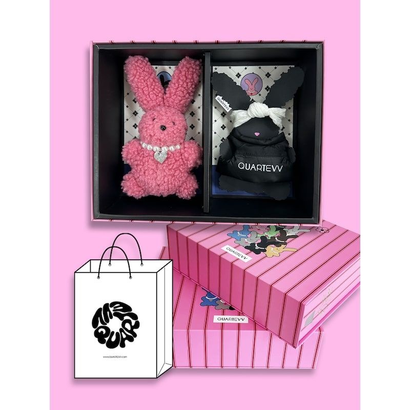 QUARTEVV Toto Padding Gift-hot pink(가방키링 선물패키지)
