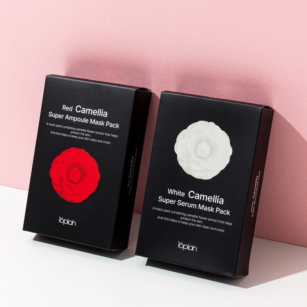 식스틴플레인 레드 카멜리아 20매 + 화이트 카멜리아 20매 슈퍼 세럼 마스크팩 고영양 피부탄력 수분충전