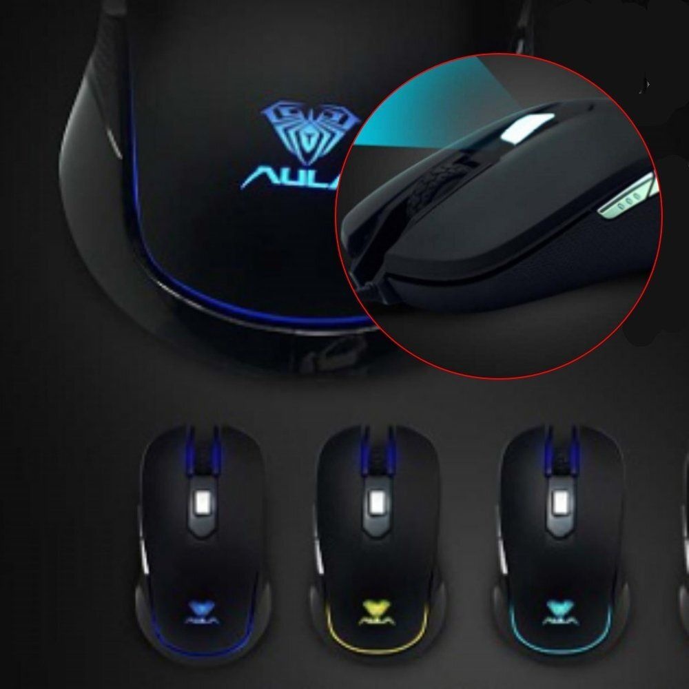 AULA LED 화려한 게이밍마우스 그립감 유선 마우스 가성비