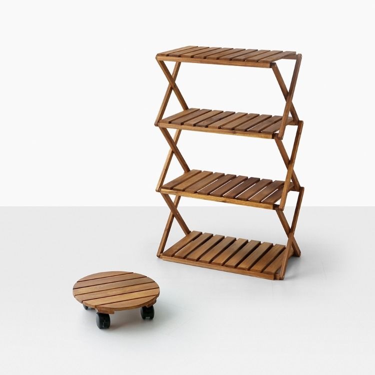 기획세트 AKASI 이동식 화분받침 아카시아+DUGLAS 선반 600 넓은 4단 아카시아 세트 당일발송