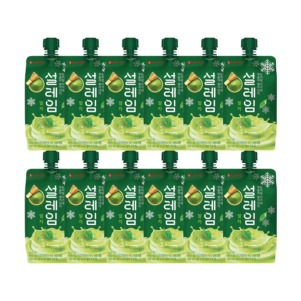 [롯데백화점] 롯데웰푸드 설레임 말차 160mlx12개 LE1219770133