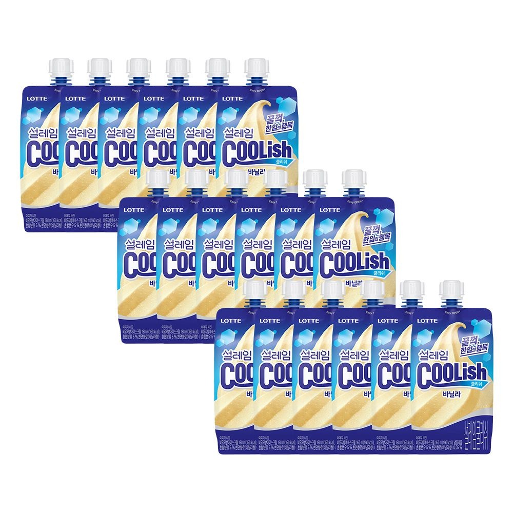 [롯데백화점] 롯데웰푸드 설레임 쿨리쉬 바닐라 160mlx18개 LE1219801056