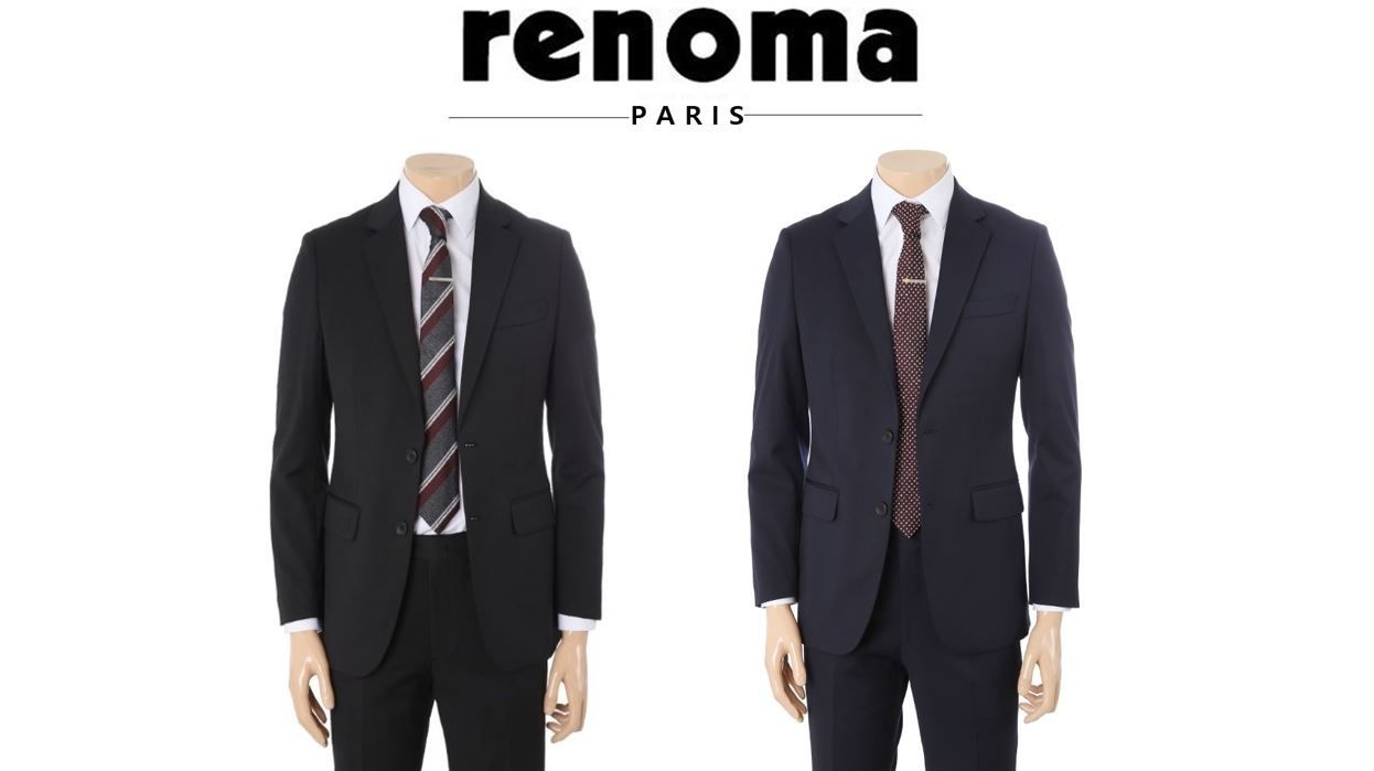 레노마 기본 스판 정장 2종 네이비 블랙