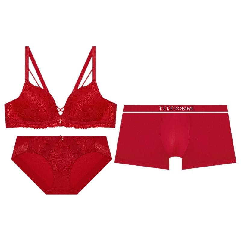 엘르 이너웨어 크로스스트랩커플세트 