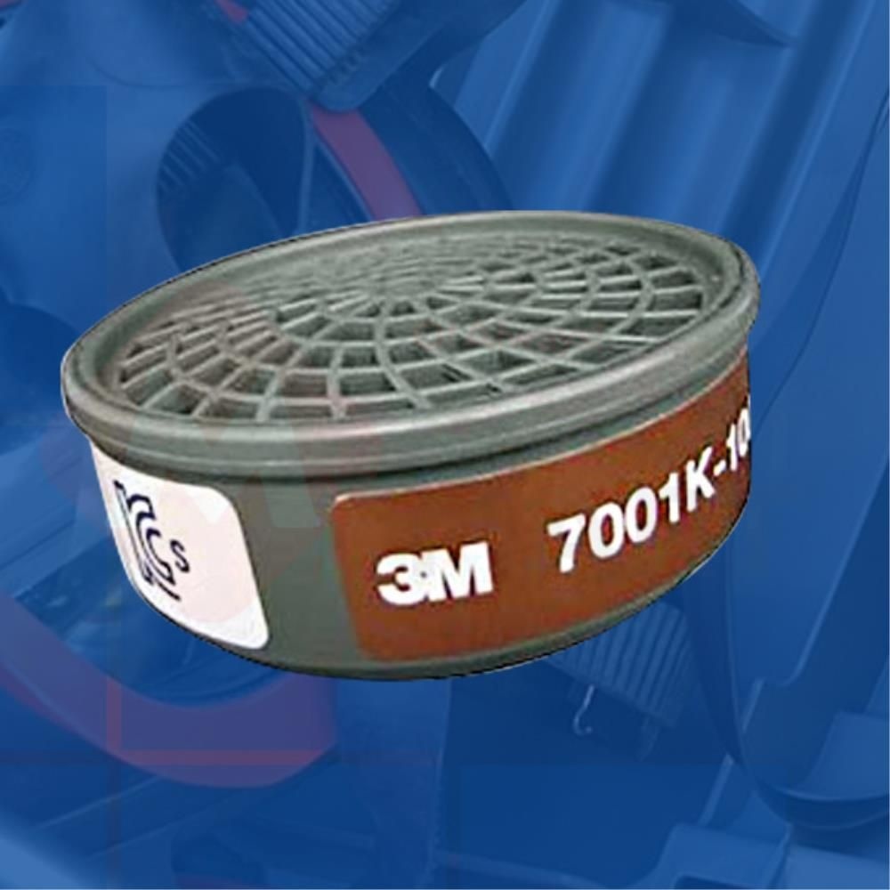 3M 7700 시리즈 방독면용 7001K-100L 방독 단구형 교체 정화통 유기증기 부속품