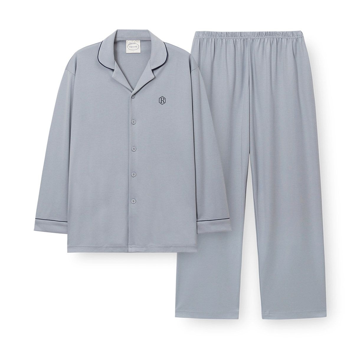 [롯데백화점] 오르시떼 남성 G034 플레임블루 긴소매 파자마 세트 OR25WMGEG034