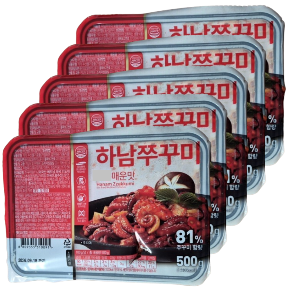 하남쭈꾸미 매운맛 (냉동식품) 500g 5개