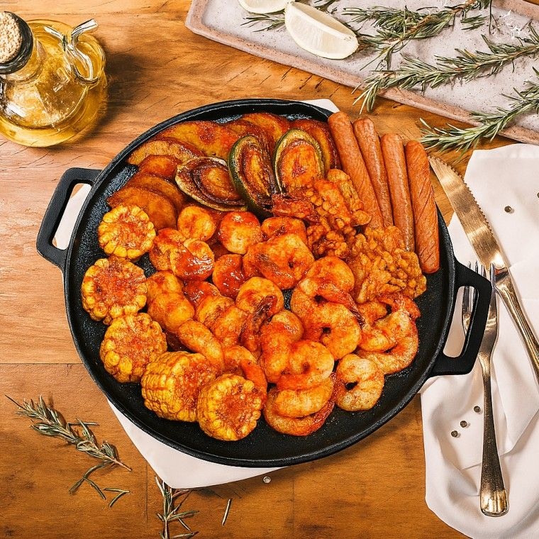 다감커머스 협력사 더원 미식 보일링 씨푸드 밀키트 쉬림프 미국식 해물찜 홈 파티 캠핑 전복 새우 오징어