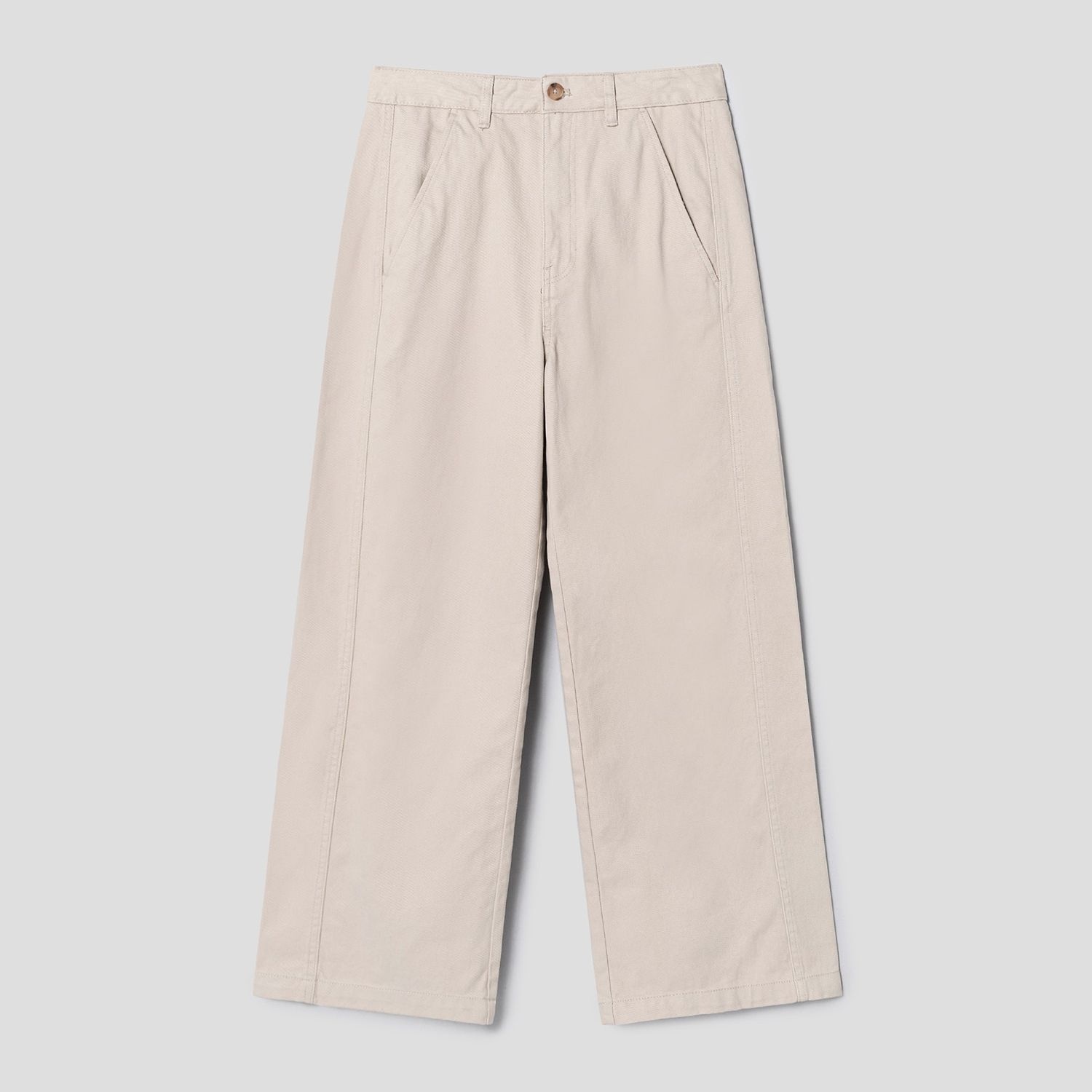 [롯데백화점] 에잇세컨즈 여성 피치 코튼 트윌 커브드 팬츠  아이보리 325X21LY50 LE1220398842