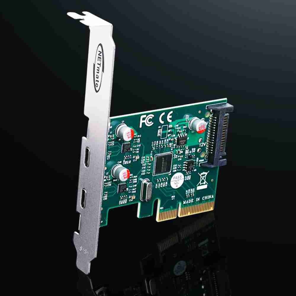 엠비아6 USB3.1 GEN2 TYPE C 2포트 PCI EXPRESS 카드 USB확장카드 USB멀티 10GUSB PCIE슬롯 PCUSB USB확장