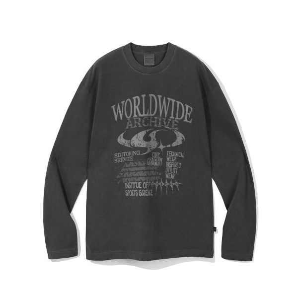 CGP CGP 피그먼트 월드와이드 ARC 로고 롱슬리브_차콜