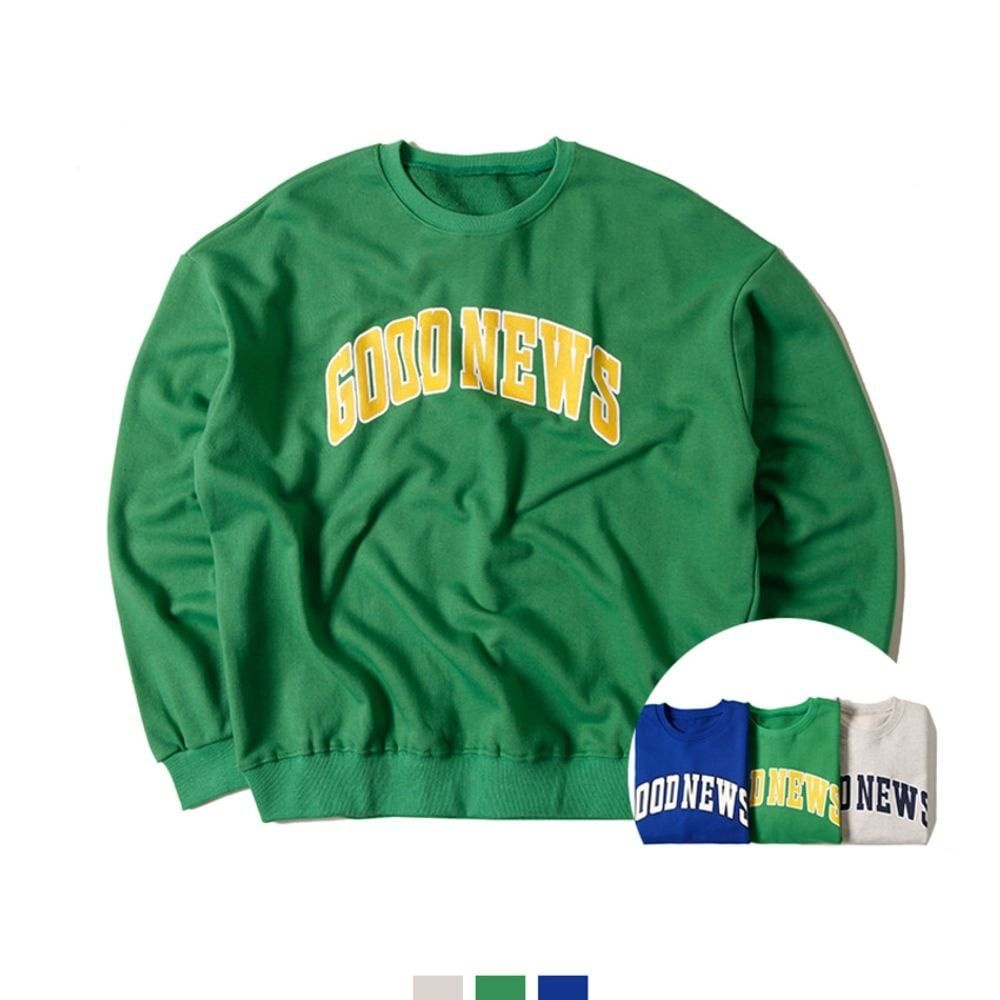 국내생산 럭키비키 맨투맨 남녀공용 캐주얼룩