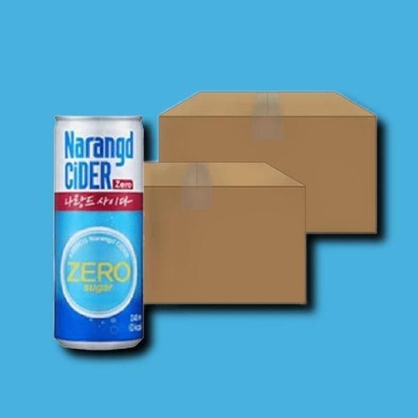 UnKnown 기타 나랑드사이다 제로 탄산음료 245ml x 60캔 CAN 대용량 사이다 음료수