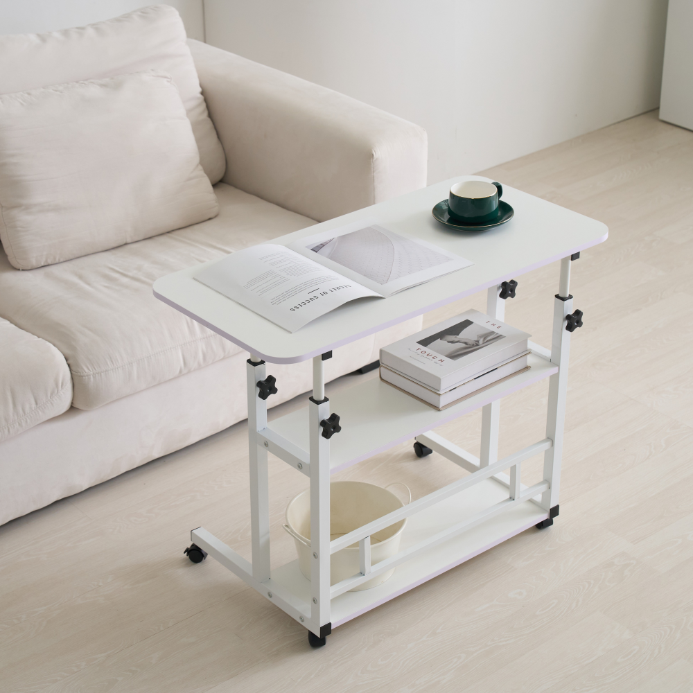 상품상세참조 로프트앤가구 소형 탁자 침대 ㄷ자 서브 거실 소파 높이조절 사이드테이블 티 베란다 탁상 협탁 미니 보조 간이