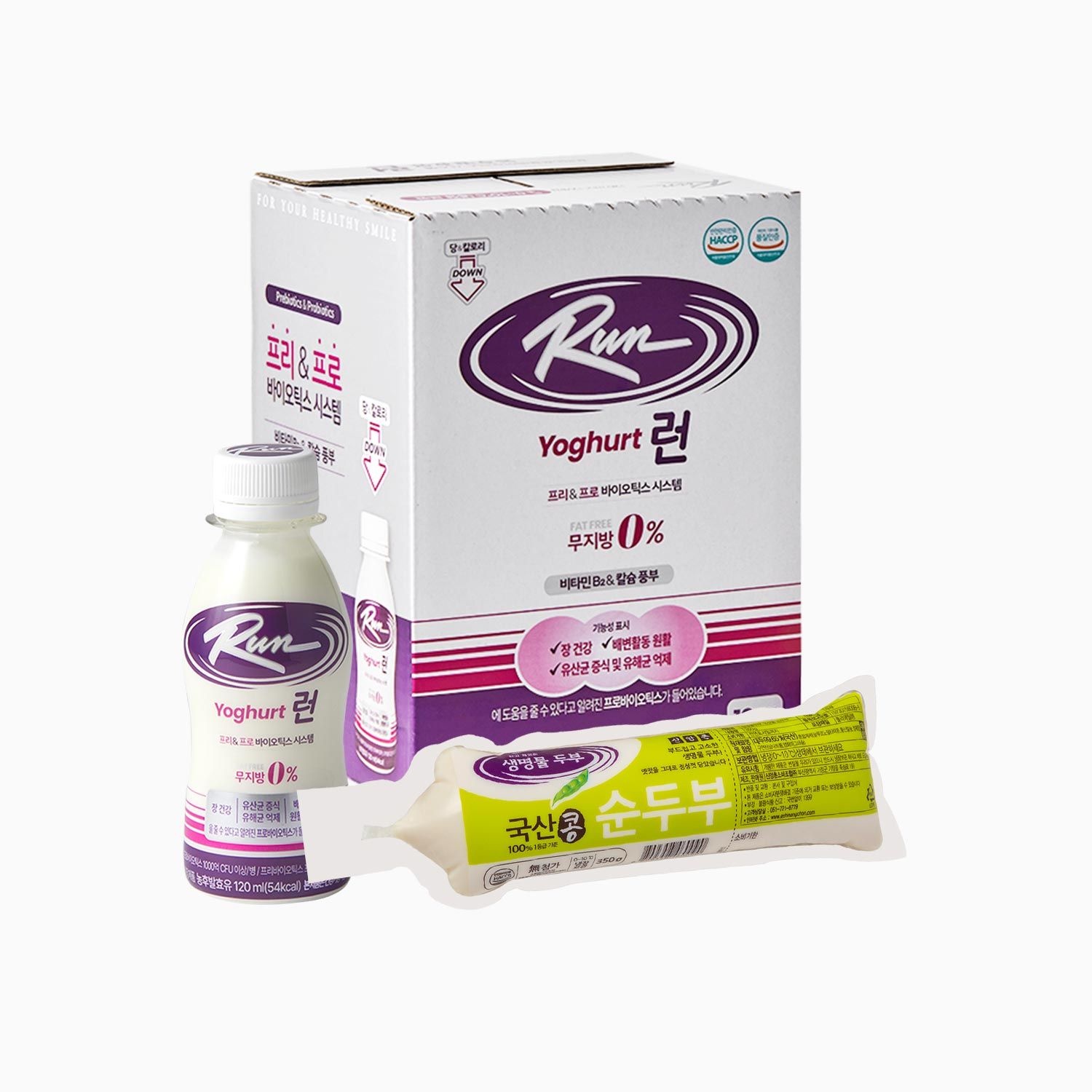 [롯데백화점] 신앙촌 [신앙촌] 프로바이오틱스 런 요구르트 12병 + 국산콩순두부 350g 1모 LE1211298677