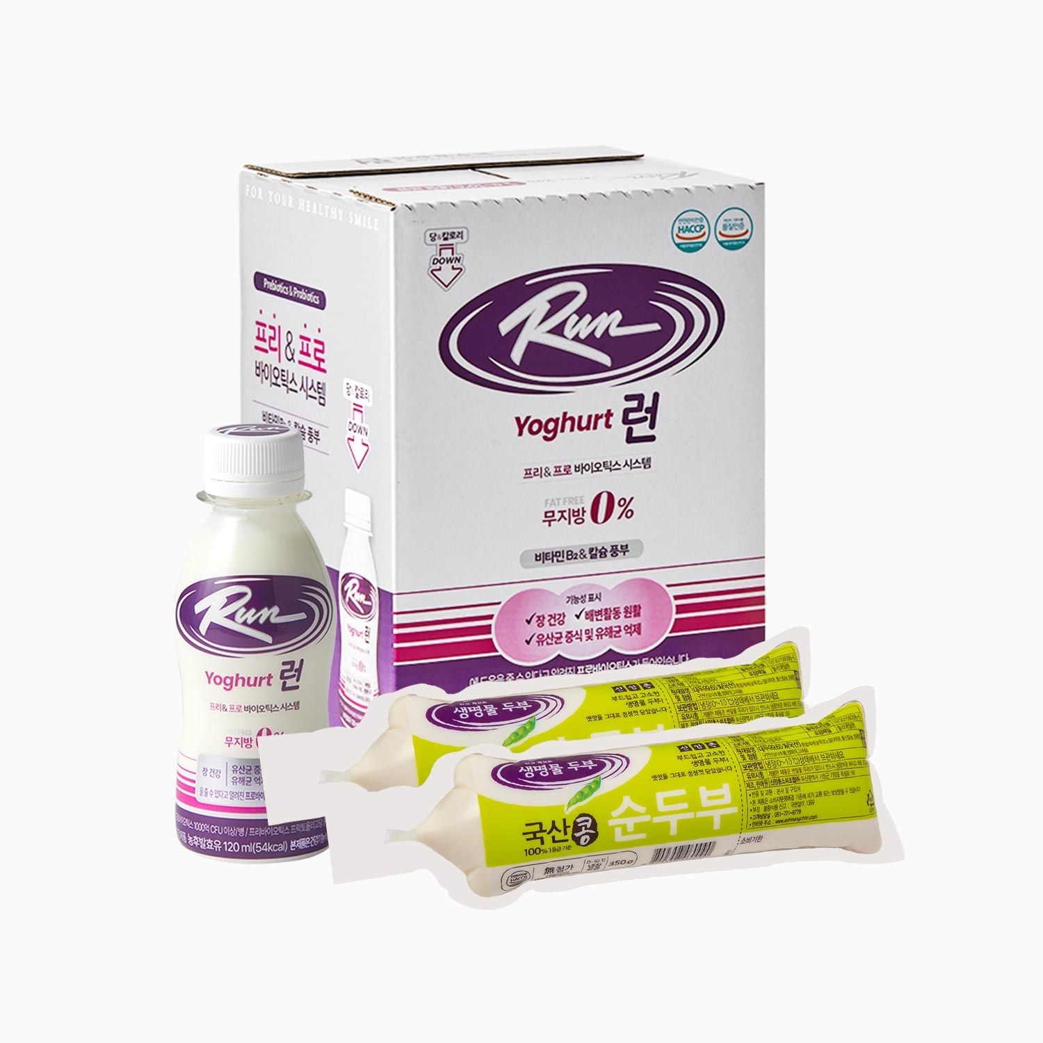 [롯데백화점] 신앙촌 [신앙촌] 프로바이오틱스 런 요구르트 24병 + 국산콩순두부 350g 2모 LE1211298661