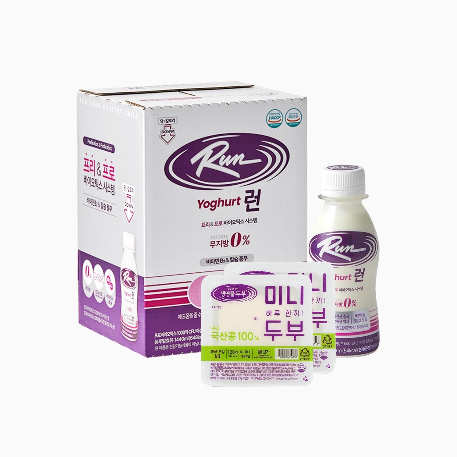 [롯데백화점] 신앙촌 [신앙촌] 프로바이오틱스 런 요구르트 12병 + 국산 미니두부 2모 LE1211298671