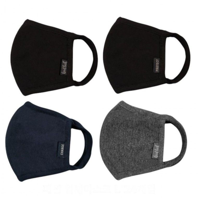 라라 3500 면 4색 패션 입체마스크 L 1세트 24개입