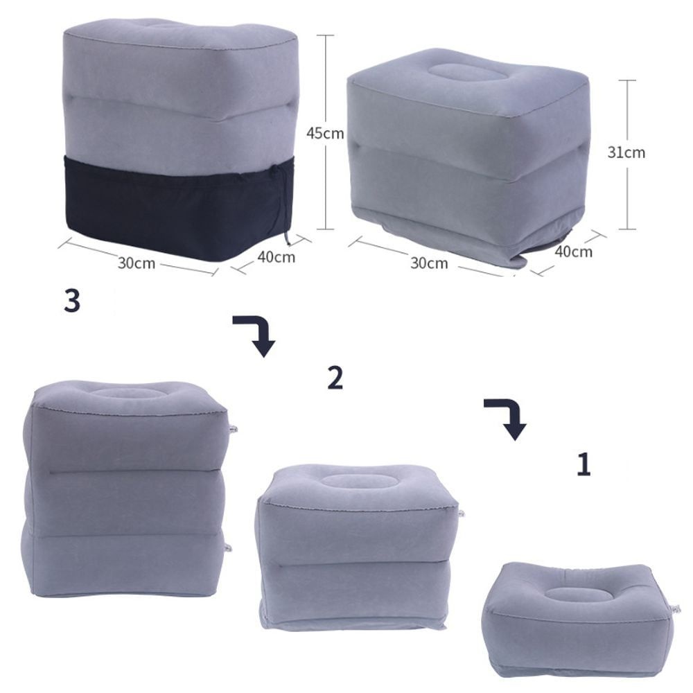 엄마마음 여행용 캠핑 3단 M10830 풋 발 쿠션 스툴 받침대 에어 에어펌프 풋스툴 자동차 받침 기내용발