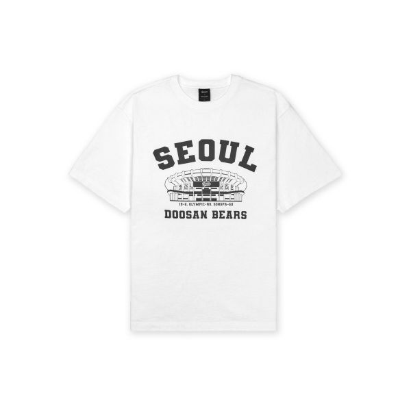 MSS x KBO 볼파크 반소매 티셔츠 화이트 [서울 두산 베어스]