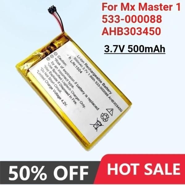 교체용 Master2s Master 3 3S Master MX 2 Master1 고용량 배터리 Logitech MX 마우스 Master MX Bateria용