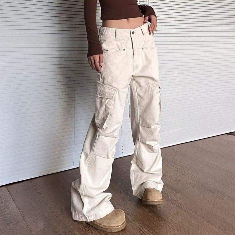 도매언니 앞일자포켓 와이드바지  -250438 카고 볼칸