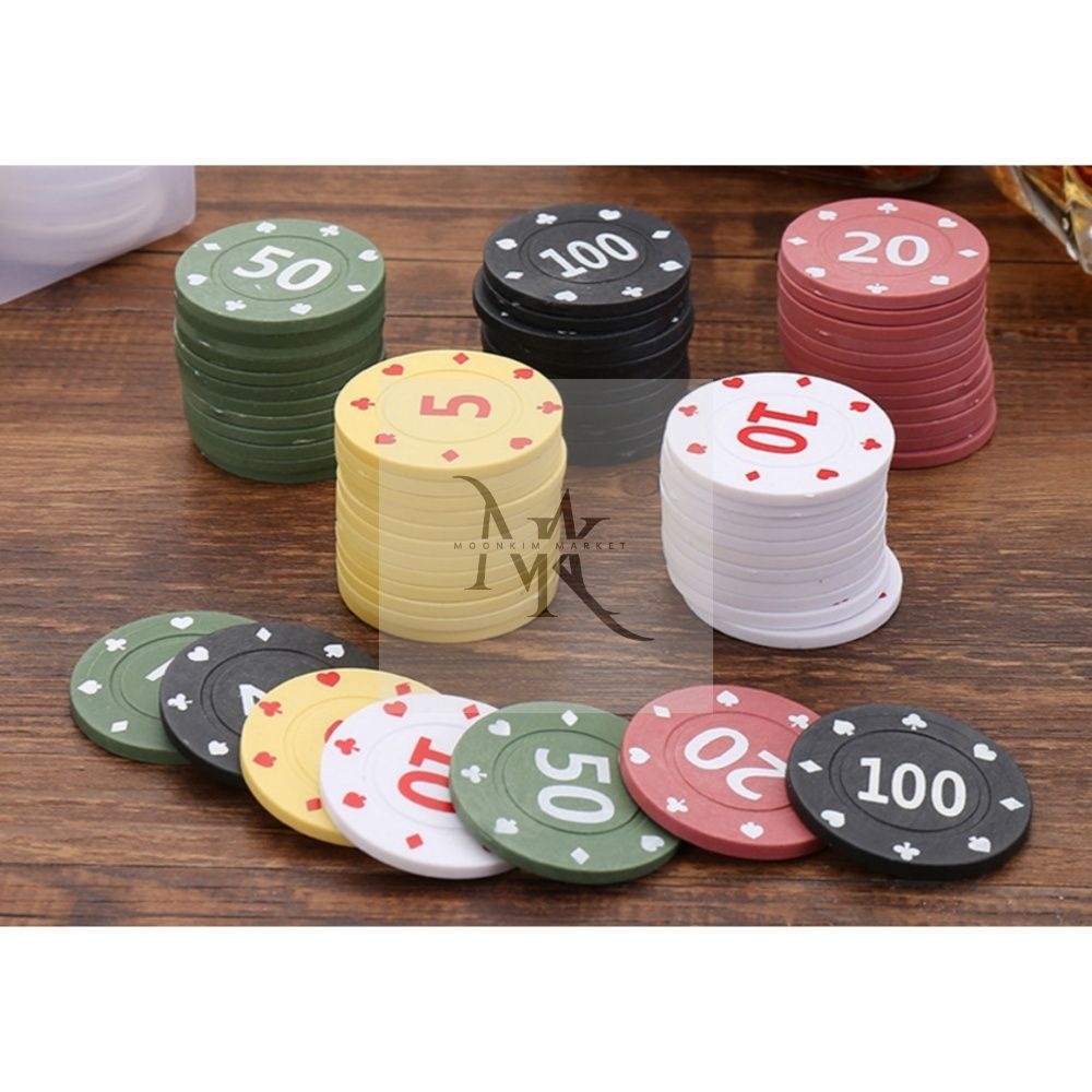 [문킴협력사][오늘출발] 문킴마켓 문킴마켓 숫자형 포커칩 100P 숫자칩세트 카지노칩세트 숫자칩