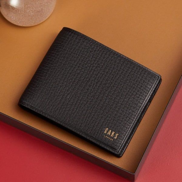 <매장정품> DAKS 닥스 DBWA4E663BK [반지갑][SOFT CLASSIC][소프트클래식] 블랙 로고배색 소프트 수입 소가죽 767698