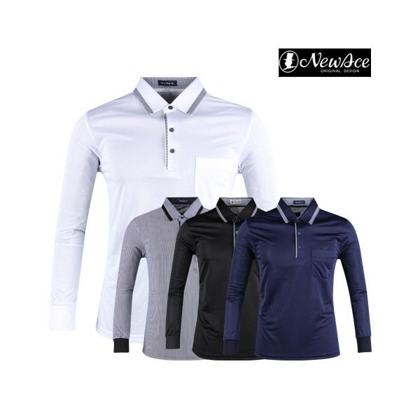 럭스골프 [럭스골프] 뉴에이스 AE21S401 남성 봄 골프웨어 카라 티셔츠