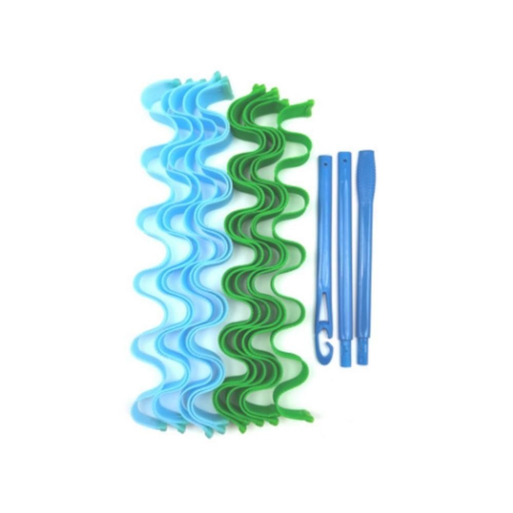 복지니마켓 협력사 롱 물결웨이브 셀프파마 헤어 롱 펌 물결 롤 긴 웨이브 히피펌 머리 초간편 55cm 롤롤셋 용품