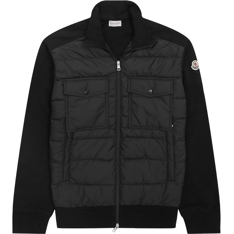MONCLER 로고 패치 믹스 패딩자켓 8G000 33 89AHS 999