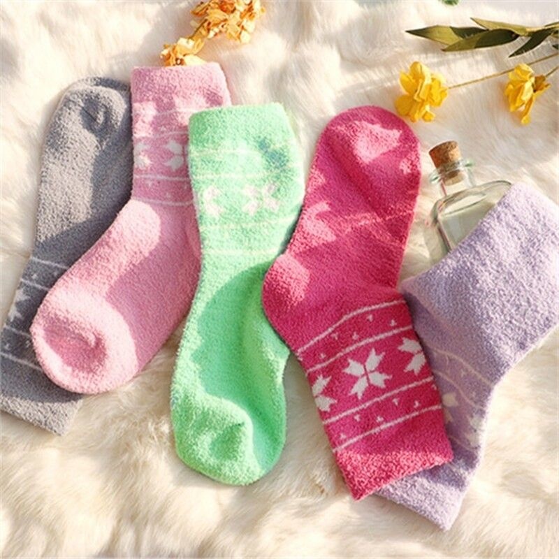 하프클럽/보슈아 별꽃 신발속에쏙 보들세침수면양말5족 여성양말