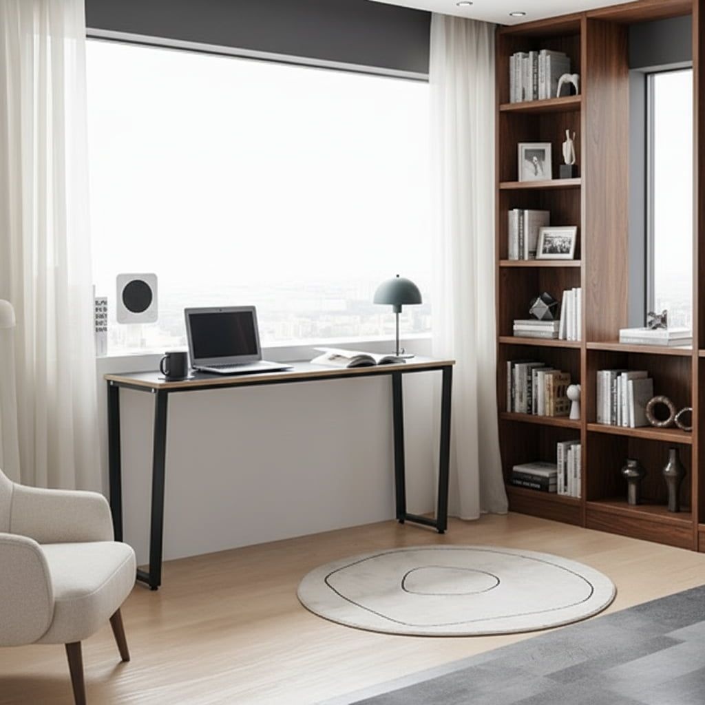 간이 책상 1500 나무책상 컴퓨터책상 높이조절책상 재택근무책상 야외테이블