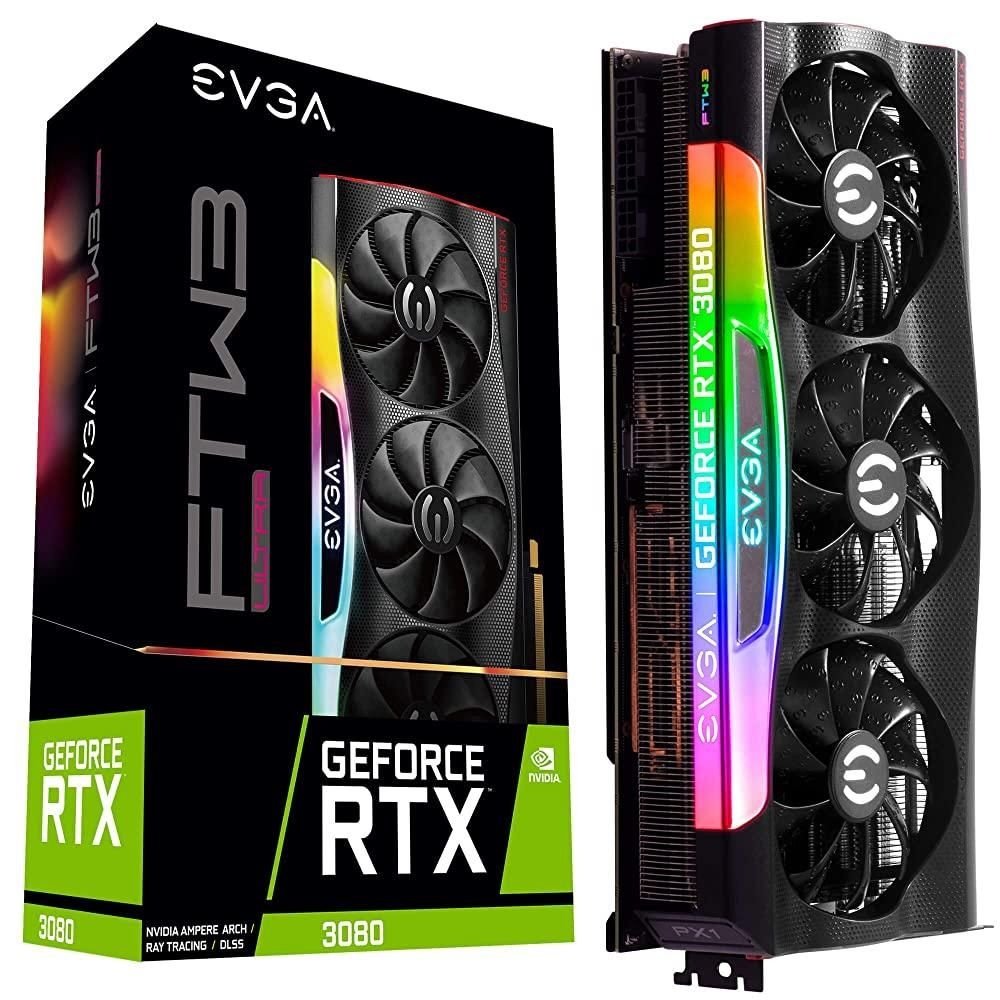 EVGA [해외] EVGA 10G-P5-3897-KR GeForce RTX 3080 FTW3 ULTRA GAMING, 10GB GDDR6X, iCX3 기술, ARGB LED, 금속 백플레이트 132565