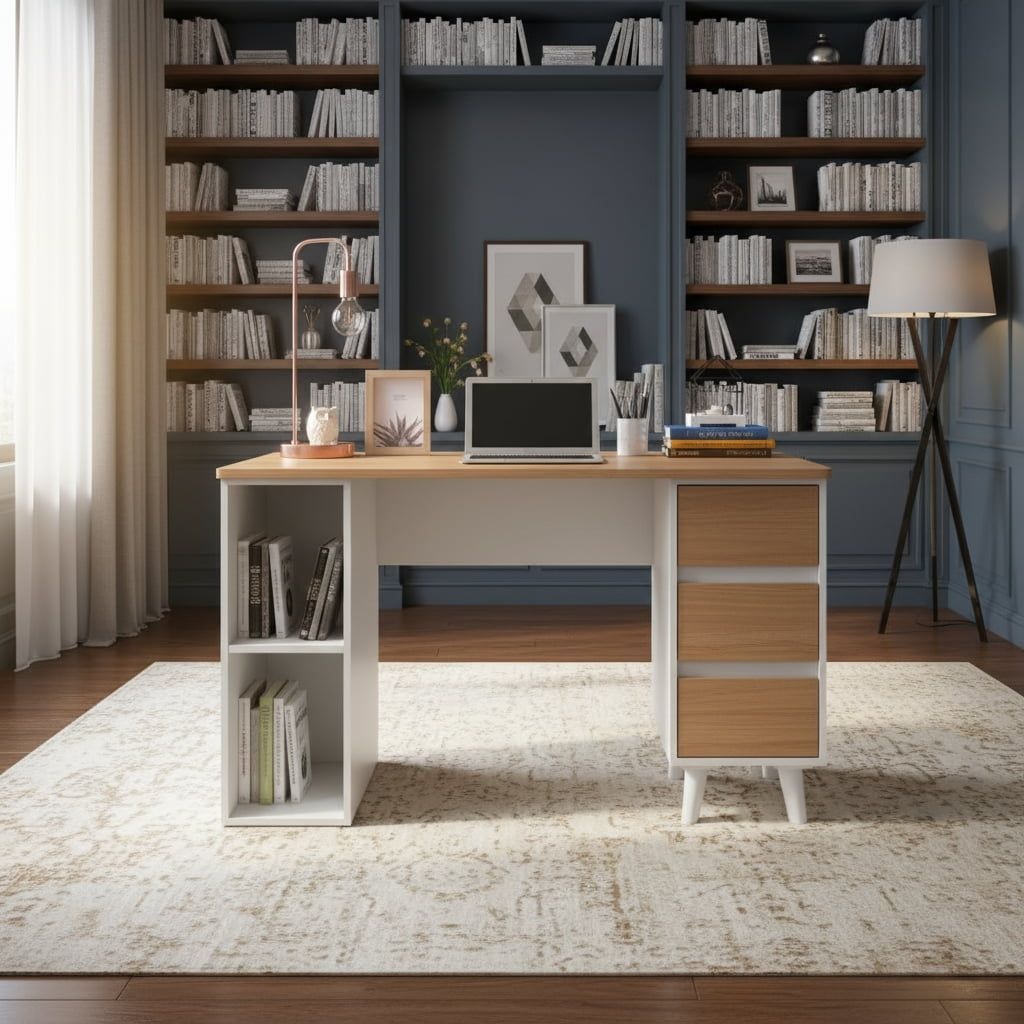 책상 B D 1200 우드책상 수험생책상 재택근무책상 신혼부부책상 심플책상