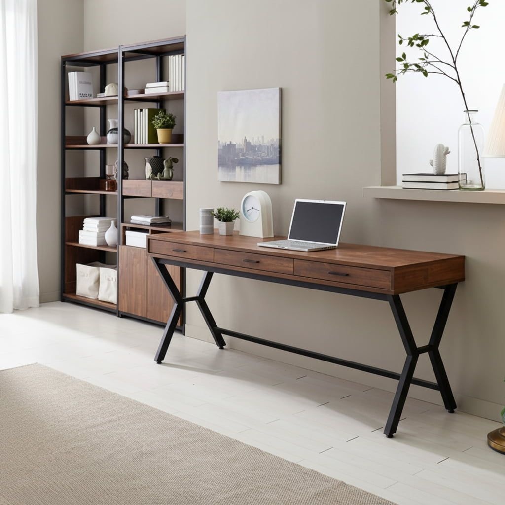 수납 책상 1600 서재책상 재택근무책상 서랍책상 멀티수납책상 수납책상