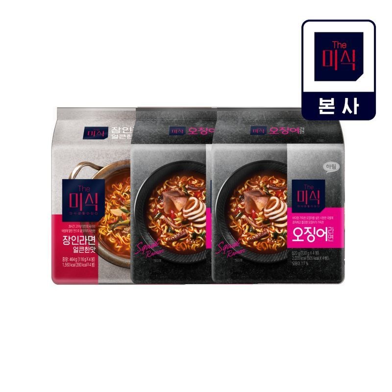 더미식 오징어라면 8개+장인라면 얼큰한맛 4개[35432468]